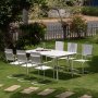 Holmsund fdevaregruppe; bord 180x80 cm med 6 lnestole - hvid