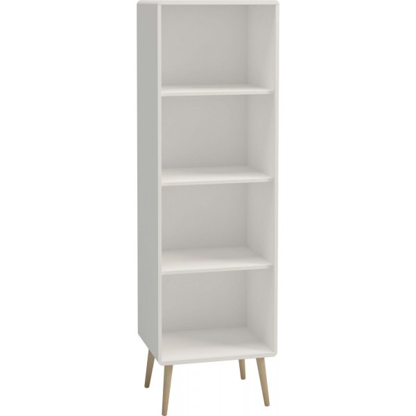 Softline smal reol med 4 rum - Hvid