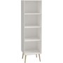 Softline smal reol med 4 rum - Hvid