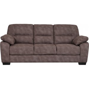 Albert 3-personers sofa i brunt mikrofiberstof