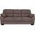 Albert 3-personers sofa i brunt mikrofiberstof