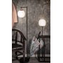 Rille gulvlampe - Sort/opal hvid