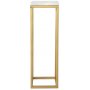 Accent piedestal - 80 cm (hvid marmor & messingfarvet)