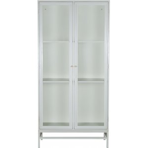 Revel glasskab H170 cm - Hvid / glas