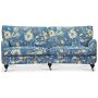 Savoy 3-sders svungen sofa med blomstret stof - Havanna Bl