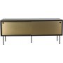 Volume mediebnk 132 cm - Sort / messing