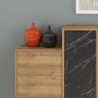 Hermes sknk - Tr/sort marmor