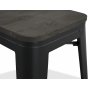 Montreux barstol i metalplade vintage - metalplade / mrkebrunt tr + Mbelfdder