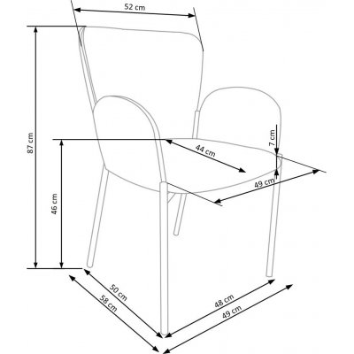 Cadeira lnestol 445 - Gr/sort