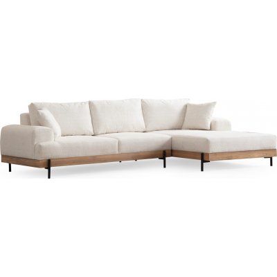 Eti divan sofa hjre - Hvid/eg