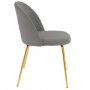Art velvet stol - Lysegr / Messing + Mbelfdder