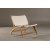 Rike loungestol - Creme PU/teak