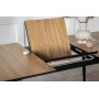 Kkken spisebord 120-160 cm - Natur/sort