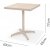 Urbanite cafegruppe med bord 63 x 63 cm og 2 stabelbare spisestuestole - Beige