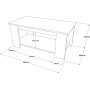 Luvio sofabord 15, 96x50 cm - Slv/antracit
