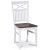 Skagen spisebordsst; klassisk spisebord 140x90 cm - Hvid/brunolieret eg med 4 Skagen stole (Kryds i ryggen) med brunolieret sd