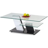 K2 sofabord - Hvid/Sort/Glas