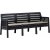 Lara loungegruppe med 3-personers sofa, 2 lnestole og bord - antracit