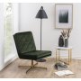 Jos rundt hjrnebord 50 - Messing / Marmoreret glas