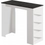 Style barbord 120 x 51,6 cm - Hvid/sort