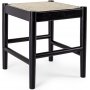 Tvilling skammel - Sort/rattan