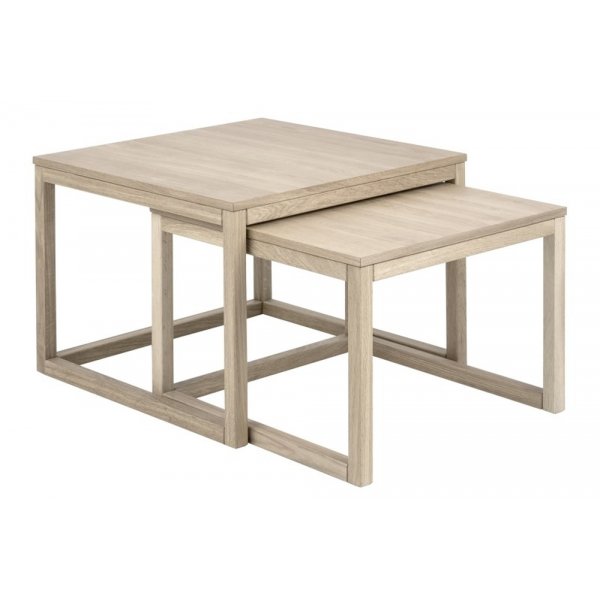 Boise indskudsbord - 2 bord - Whitewash eg