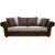 Delux 3-sits soffa med kuvertkuddar - Brun/Beige/Vintage + Pletfjerner til mbler