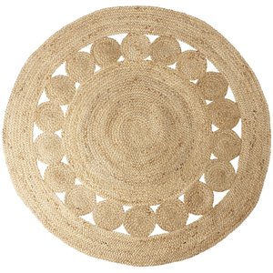 Hndlavet tppe juni D150 cm - Jute