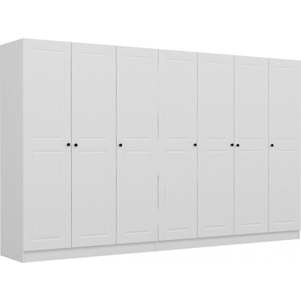 Capeto garderobe 315x52x210 cm, variant B - Hvid