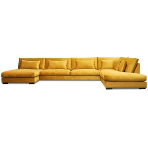 Art U-sofa med åben ende - Valgfri farve + Møbelplejesæt til tekstiler
