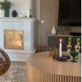 Kundebillede Cylinderformet rundt sofabord 100 cm - Whitewash