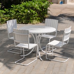 Holmsund spisebord med 4 stole - Hvid Holmsund spisebord med 4 stole - Hvid