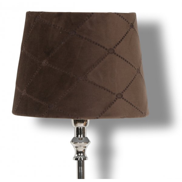 Velvet Diamond lampeskrm 20 cm - Brun