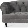 Chesterfield Oxford 3-pers. Sofa - Gr fljl