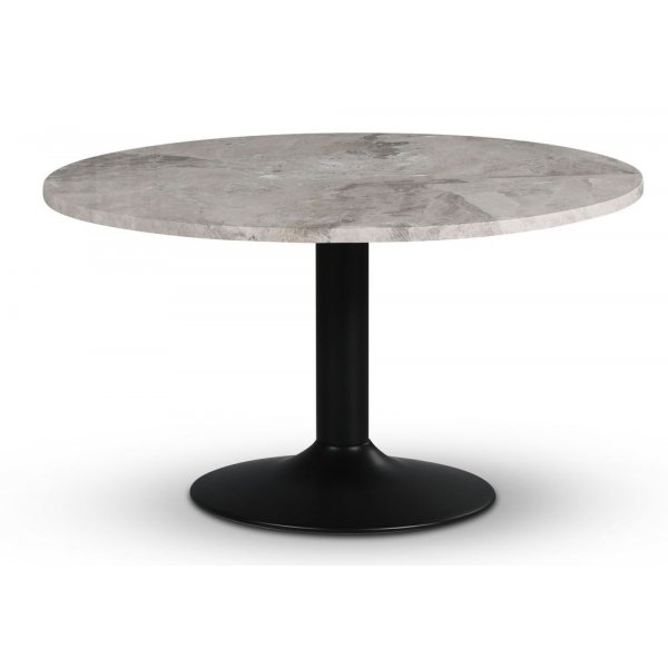 Empire spisebord - Slv Diana-marmor / Sort trompetfod
