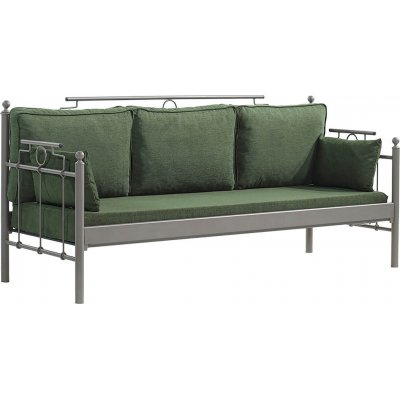 Hampus 3-personers udendrs sofa - Brun/grn + Mbelplejest til tekstiler