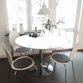 Kundebillede Ibiza spisebord ø110 - Hvid/krom