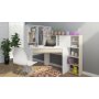 Funktion Plus skrivebord 138,4 x 101,6 x 141,1 cm - Hvid/eg