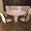 Kundebillede Cecilia rundt spisebord Ø150 cm - Hvid (højglans)
