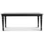 Paris spisegruppe 180 cm bord sort + 6 hvide Gaston spisestole