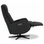 Marbck luksus recliner lnestol (2 el-motorer) indbygget fodskammel - Mrkegrt stof