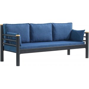 Kappis 3-personers udendørs sofa - Sort/blå Kappis 3-personers udendørs sofa - Sort/blå