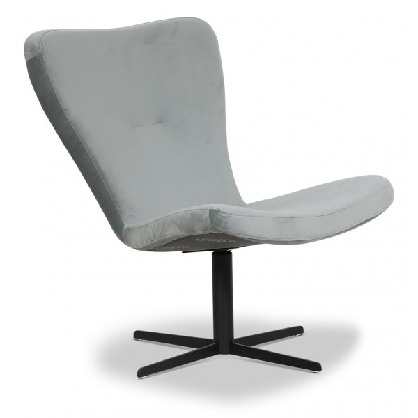 Spekerd designer lnestol - Lysegr (Fljl) / Sort