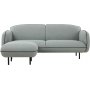 Catta 3-personers sofa med fodskammel - Lysegrn