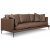 York 4-personers sofa i brunt lder - Chokolade (genbrugslder) + Mbelplejest til tekstiler