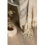 Bondi plaid 130x170 cm - Beige/mrkegrn/hvid