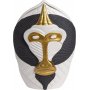 Mandrill vase stor - Sort/hvid