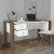 Lord skrivebord 158,4x60 cm - Hvid/valnd