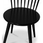 Sintorp spisebordsst, rundt spisebord 115 cm inkl. 4 stk. sorte pindestole Castor - Hvid marmor (Laminat)