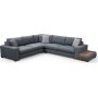 Look hjørnesofa med sidebord højre - Antracit